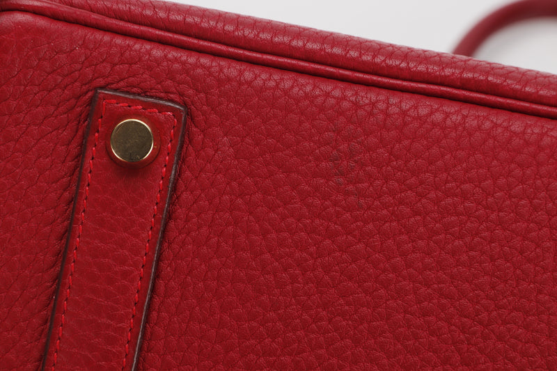 Birkin 35 leather handbag Hermès Red in Leather - 34246918