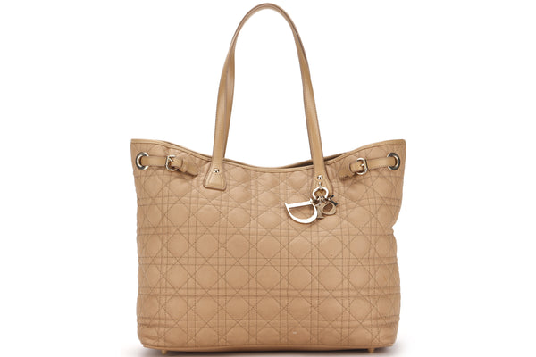 CHRISTIAN DIOR PANAREA TOTE (01-BO-0150) LIGHT BROWN, WITH CRAD & DUST COVER