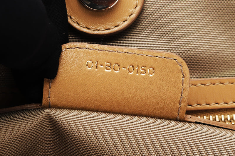 CHRISTIAN DIOR PANAREA TOTE (01-BO-0150) LIGHT BROWN, WITH CRAD & DUST COVER