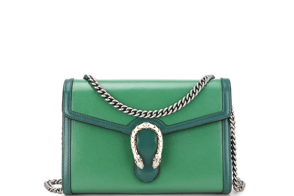 GUCCI 401231 1147 GREEN SERPENTI BUCKLE, WITH DUST COVER & BOX