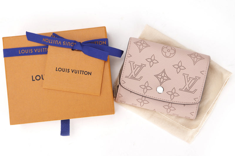 LOUIS VUITTON M62541 PORTEFEUILLE IRIS COMPACT TRIFOLD WALLET (TN0230) MAGNOLIA MAHINA LEATHER, WITH DUST COVER & BOX