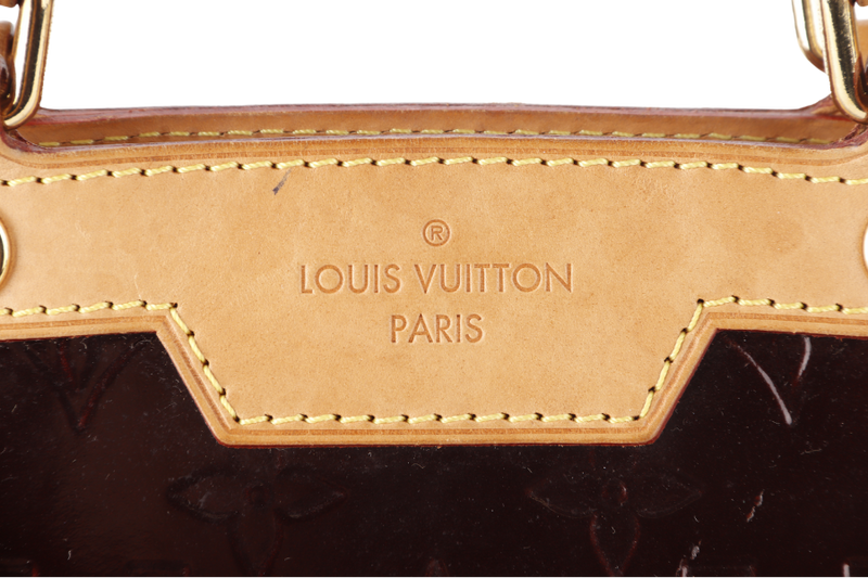 LOUIS VUITTON AMARANTE MONOGRAM VERNIS BREA MM WITH DUST COVER