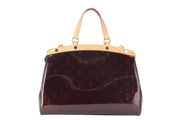 LOUIS VUITTON AMARANTE MONOGRAM VERNIS BREA MM WITH DUST COVER