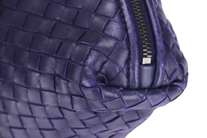 BOTTEGA VENETA DARK PURPLE NODINI INTRECCIATO SHOULDER BAG (B04226393T), WITH MIRROR & DUST COVER