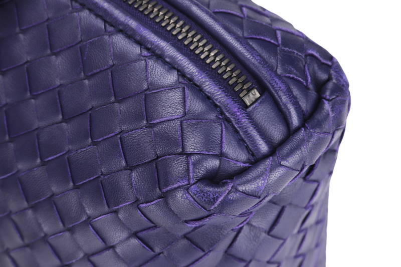 BOTTEGA VENETA DARK PURPLE NODINI INTRECCIATO SHOULDER BAG (B04226393T), WITH MIRROR & DUST COVER