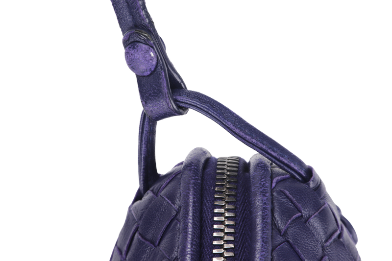 BOTTEGA VENETA DARK PURPLE NODINI INTRECCIATO SHOULDER BAG (B04226393T), WITH MIRROR & DUST COVER