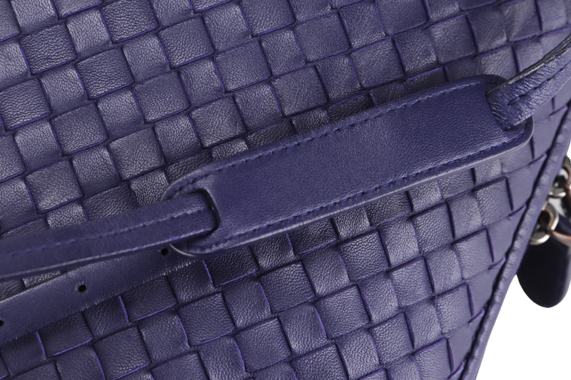 BOTTEGA VENETA DARK PURPLE NODINI INTRECCIATO SHOULDER BAG (B04226393T), WITH MIRROR & DUST COVER