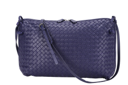 BOTTEGA VENETA DARK PURPLE NODINI INTRECCIATO SHOULDER BAG (B04226393T), WITH MIRROR & DUST COVER