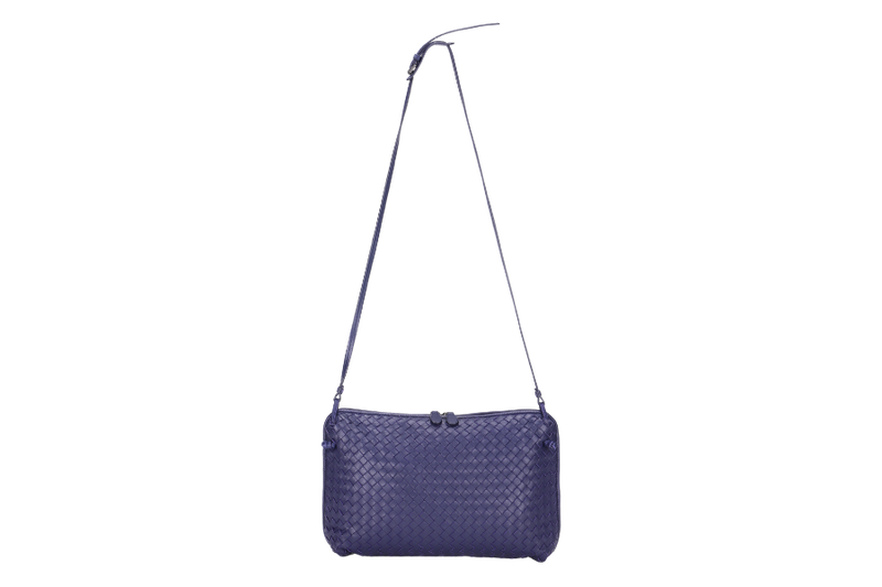 BOTTEGA VENETA DARK PURPLE NODINI INTRECCIATO SHOULDER BAG (B04226393T), WITH MIRROR & DUST COVER