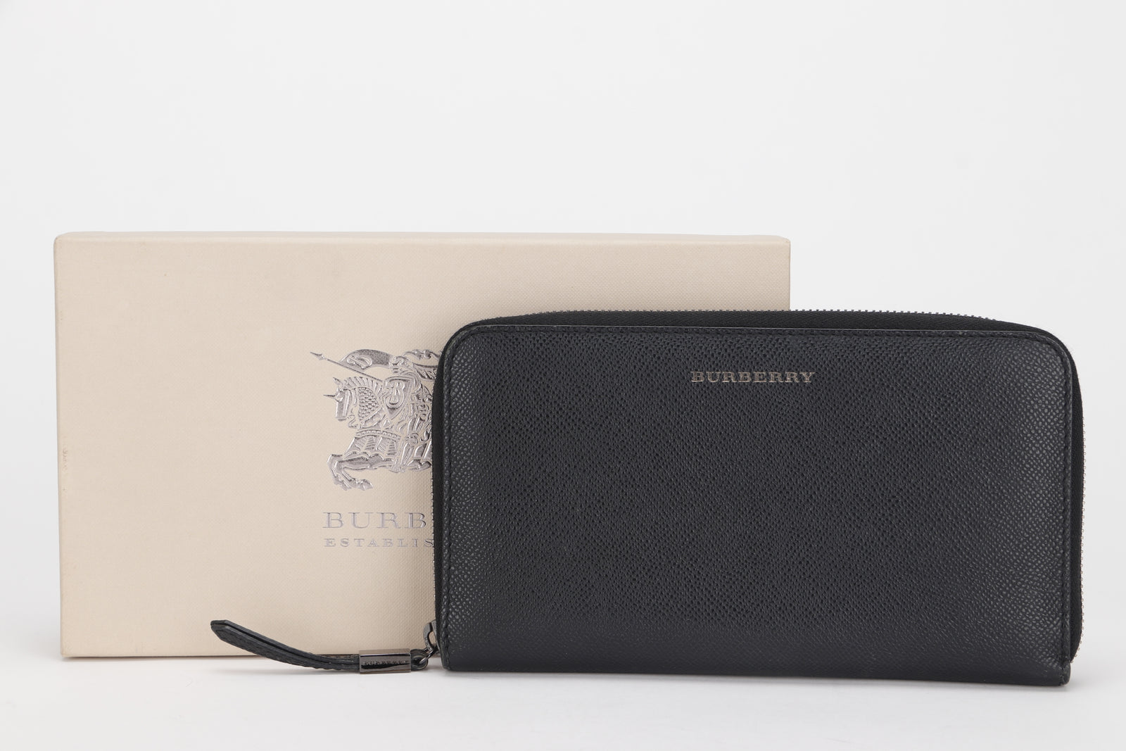 Burberry trench leather zip around wallet best sale