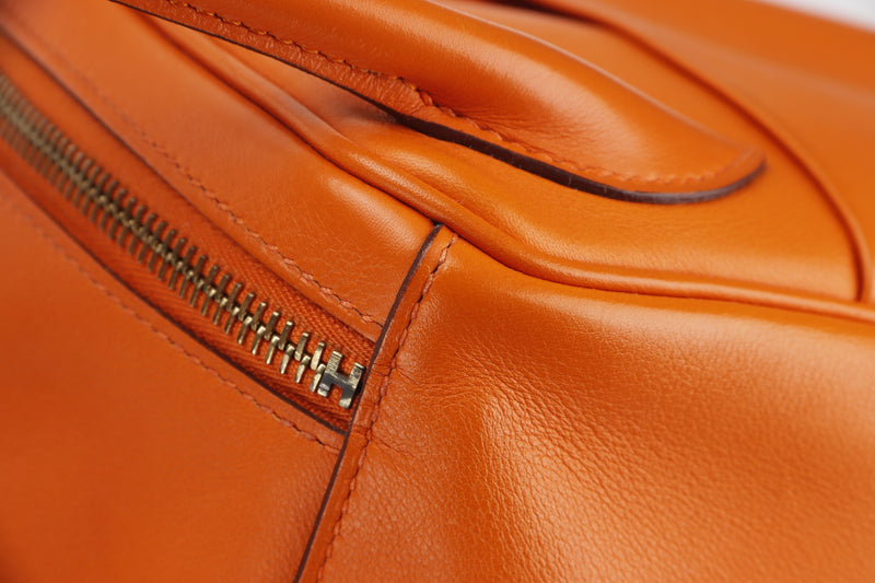 Hermès Hermes lined meaning Red Orange Leather ref.886599 - Joli