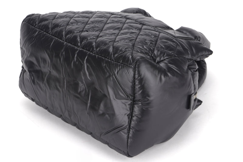 CHANEL COCO COCOON BLACK QUILTED NYLON (2011.7.13.NT) (1483xxxx),WIDTH 31CM, NO CARD & DUST COVER