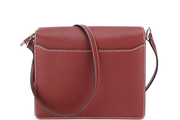 HERMES ROULIS 23 [STAMP R (2014)] SIENNE COLOR CLEMENCE LEATHER SILVER HARDWARE, NO DUST COVER