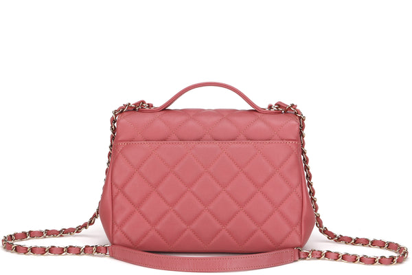CHANEL BUSINESS AFFINITY (2842xxxx) MEDIUM CORAL PINK CAVIAR GOLD HARDWARE, WITH CARD & DUST COVER