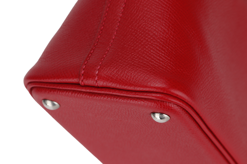 HERMES BOLIDE 27 ROUGE CASAQUE EPSOM LEATHER (STAMP T) WITH STRAP, CARE CARD & DUST COVER