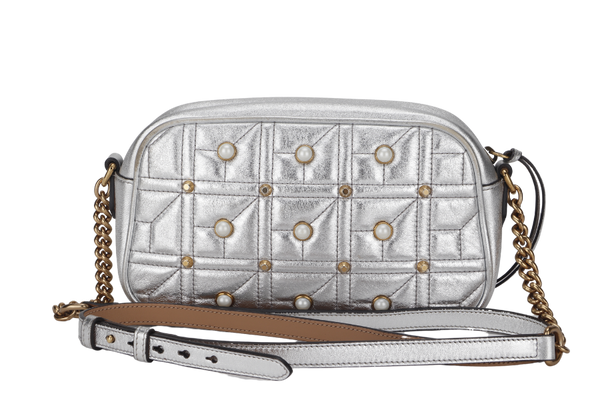 GUCCI GG MARMONT PEARL SHOULDER BAG (AA7632 520981) GOLD HARDWARE NO DUST COVER & NO BOX