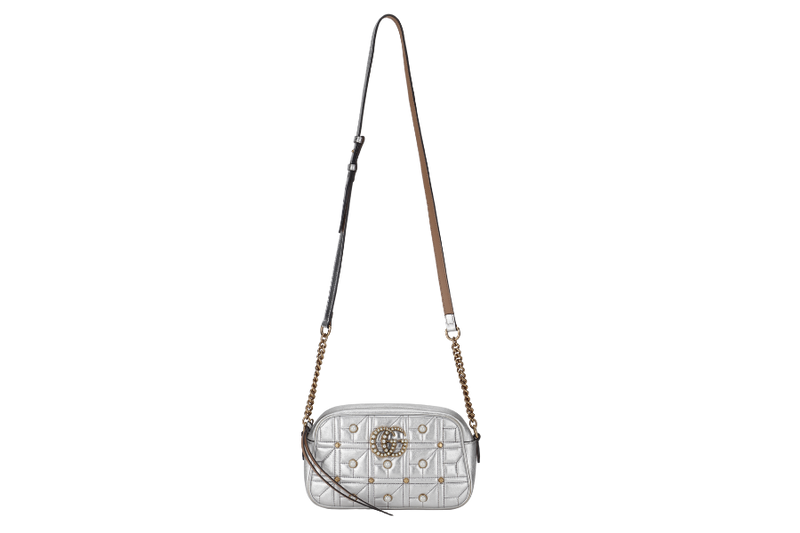 GUCCI GG MARMONT PEARL SHOULDER BAG (AA7632 520981) GOLD HARDWARE NO DUST COVER & NO BOX