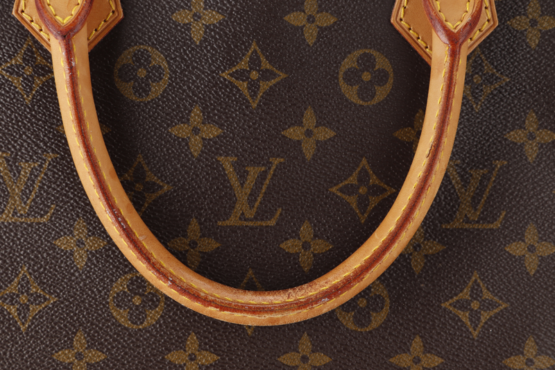 LOUIS VUITTON SAC PLAT TOTE HAND (MI1920) MONOGRAM BROWN GOLD HARDWARE NO DUST COVER