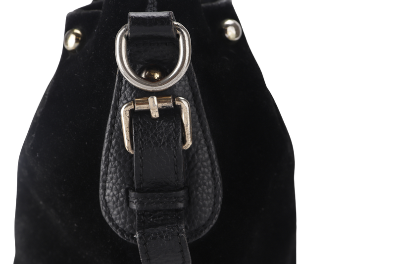 MULBERRY EFFIE MINI (239878) BLACK SUEDE GOLD HARDWARE NO DUST COVER