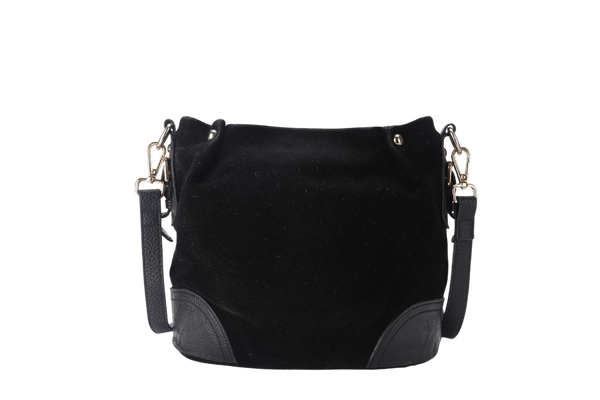 MULBERRY EFFIE MINI (239878) BLACK SUEDE GOLD HARDWARE NO DUST COVER