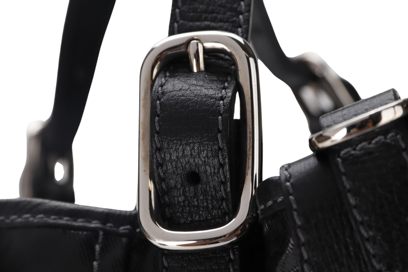 TOD'S G LINE SHOULDER BAG (A023) BLACK SILVER HARDWARE WITH DUST COVER