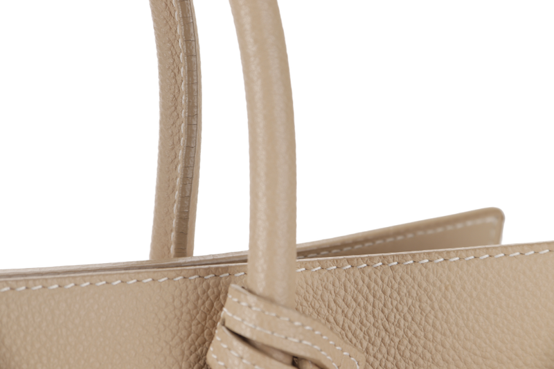 SAINT LAURENT (YSL) SAC DE JOUR BEIGE (FLY 421863.1017) CALF LEATHER SILVER HARDWARE WITH STRAPS AND DUST COVER