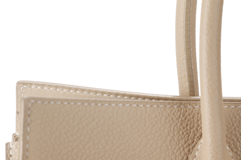 SAINT LAURENT (YSL) SAC DE JOUR BEIGE (FLY 421863.1017) CALF LEATHER SILVER HARDWARE WITH STRAPS AND DUST COVER