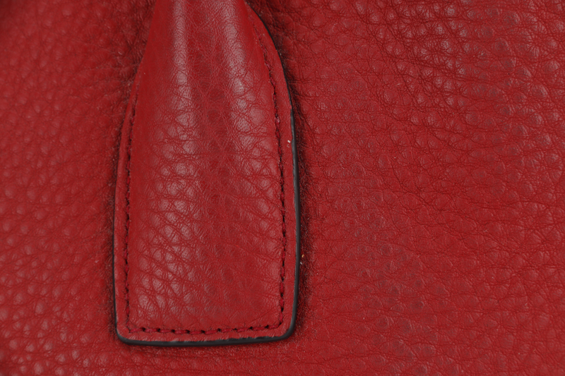 PRADA RED VITELO DAINO TOTE BAG WITH STRAP NO DUST COVER