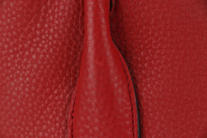 PRADA RED VITELO DAINO TOTE BAG WITH STRAP NO DUST COVER