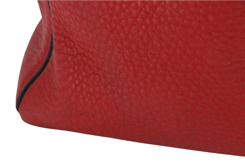 PRADA RED VITELO DAINO TOTE BAG WITH STRAP NO DUST COVER