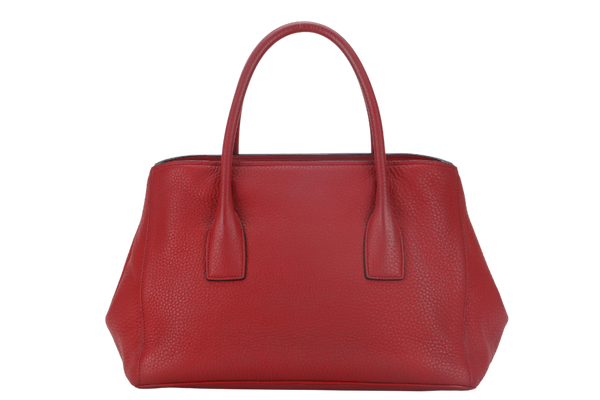 PRADA RED VITELO DAINO TOTE BAG WITH STRAP NO DUST COVER