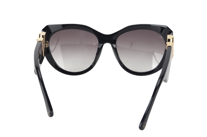 LOUIS VUITTON Z0902E MY FAIR LADY BLACK AND GOLD SUNGLASSES WITH DUST COVER