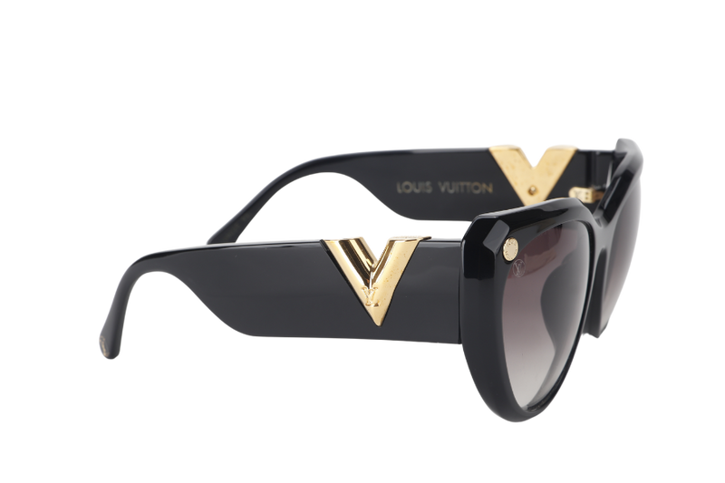 LOUIS VUITTON Z0902E MY FAIR LADY BLACK AND GOLD SUNGLASSES WITH DUST COVER