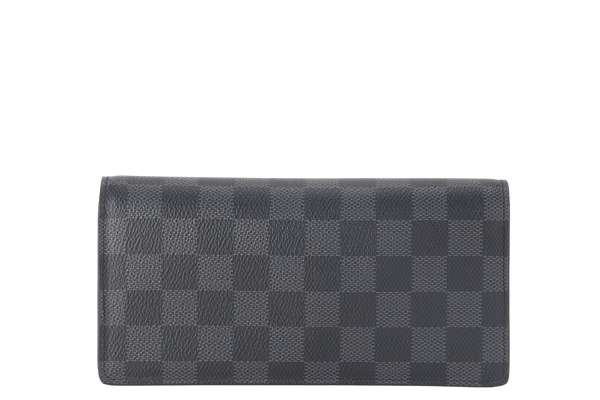 LOUIS VUITTON N62665 BRAZZA LONG WALLET BLACK DAMIER GRAPHITE CANVAS NO DUST COVER