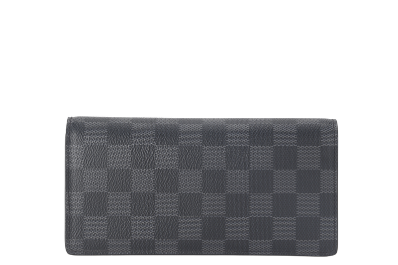 LOUIS VUITTON N62665 BRAZZA LONG WALLET BLACK DAMIER GRAPHITE CANVAS NO DUST COVER