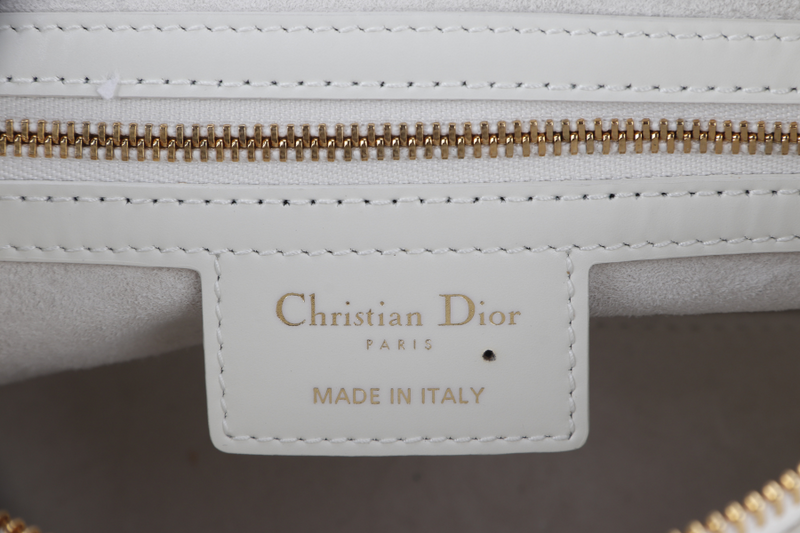 CHRISTIAN DIOR HOBO BAG CASUAL STYLE 3WAY CALFSKIN LEATHER WHITE GOLD HARDWARE 2 STRAP 50-FA-0292 WITH STRAPS AND DUST COVER