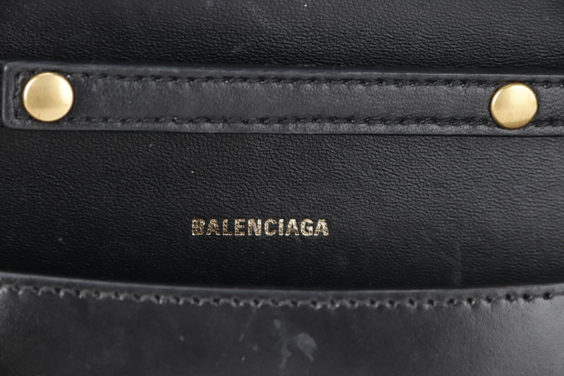 BALENCIAGA HOURGLASS GOLD BLACK GOLD HARDWARE WITH DUST COVER AND BOX