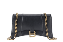 BALENCIAGA HOURGLASS GOLD BLACK GOLD HARDWARE WITH DUST COVER AND BOX