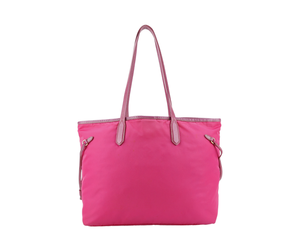 PRADA PINK AND DARK PINK TESSUTO TOTE BAG NO DUST COVER