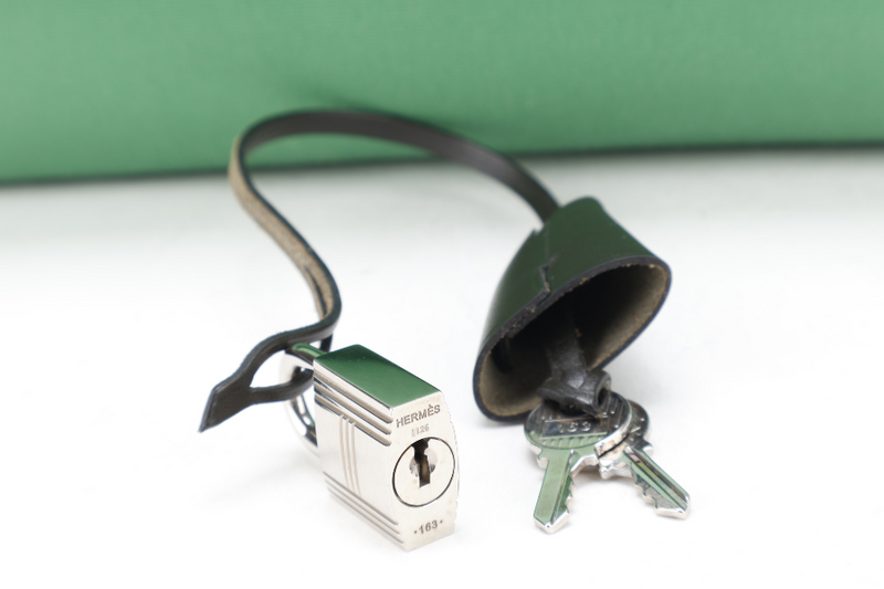 HERMES HERBAG SELLIER 31 STAMP A (YEAR 2017) BAMBOO x KHAKI SILVER HARDWARE NO DUST COVER