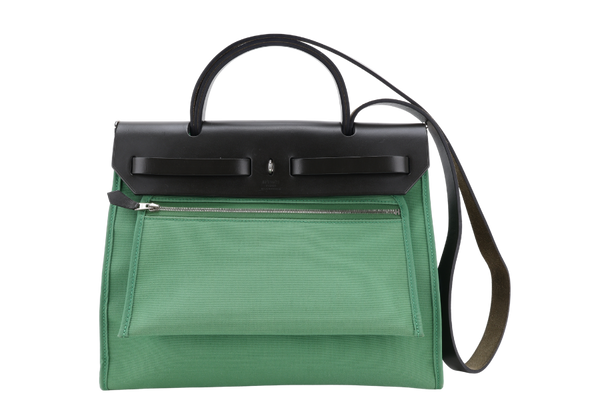 HERMES HERBAG SELLIER 31 STAMP A (YEAR 2017) BAMBOO x KHAKI SILVER HARDWARE NO DUST COVER