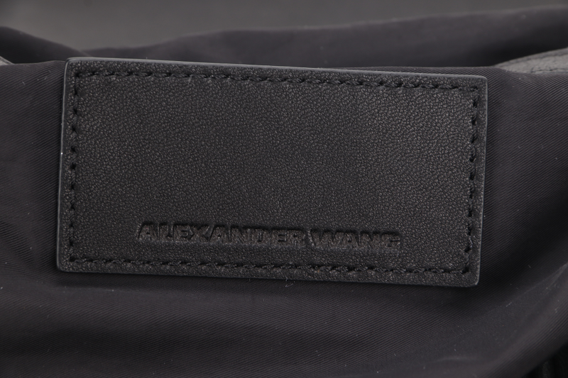 ALEXANDER WANG BLACK NAPPA LEATHER MESSENGER BAG WITH DUST COVER