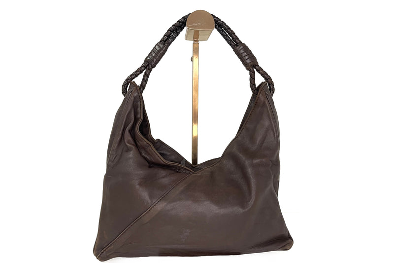 Bottega Veneta Brown Smooth Nappa Leather Shoulder Bag