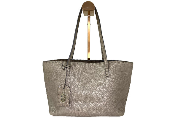 FENDI GREY LEATHER SELLERIA SMALL SIZE, NO DUST COVER & BOX