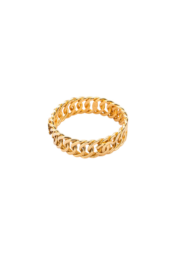 Chanel CC Logo Bangle Bracelet Gold No Dust Cover & Box