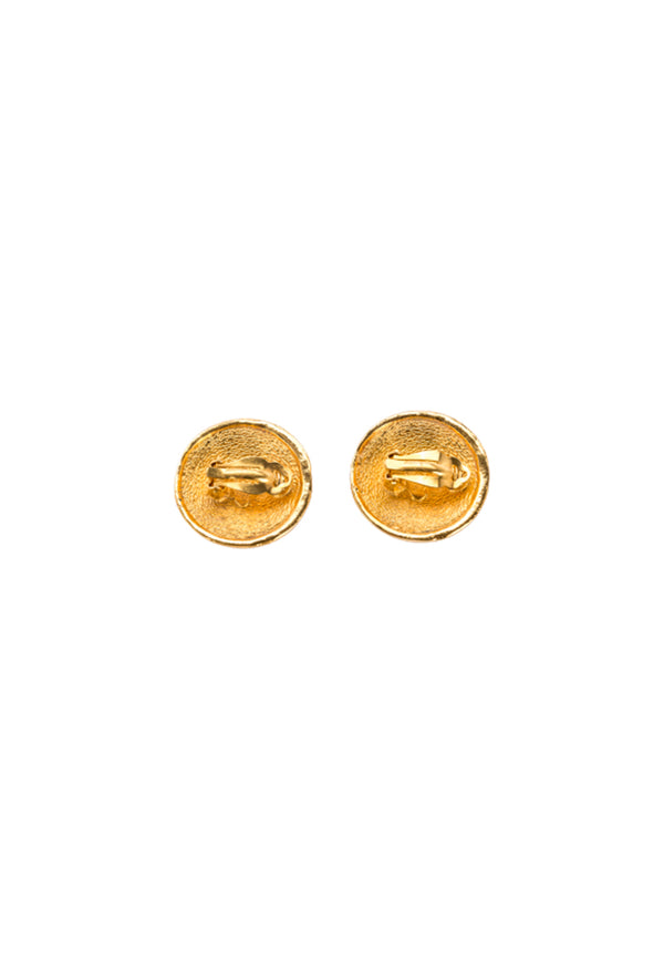 Chanel Vintage Rue Cambon Gold Plated Large Earrings, no Dust Cover & Box