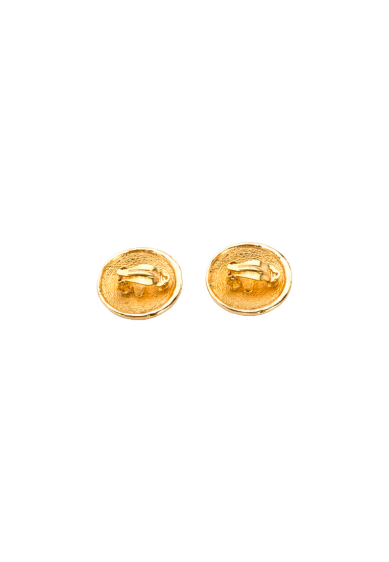 Chanel Vintage Rue Cambon Gold Plated Large Earrings, no Dust Cover & Box