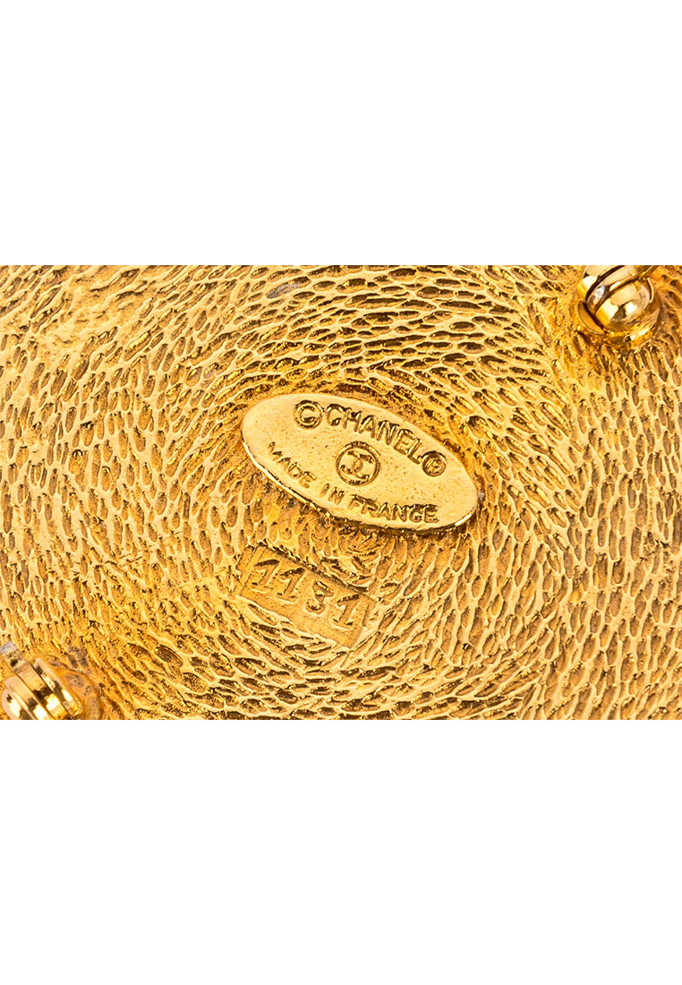 Chanel Vintage 31 Rue Cambon Gold Medallion Brooch, no Dust Cover & Box