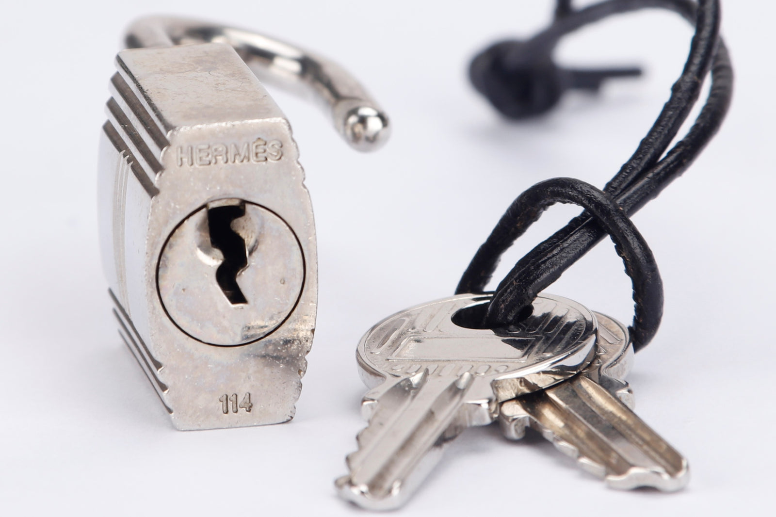 HERMES SILVER LOCK WITH 2 KEYS (Ref.114), NO BOX
