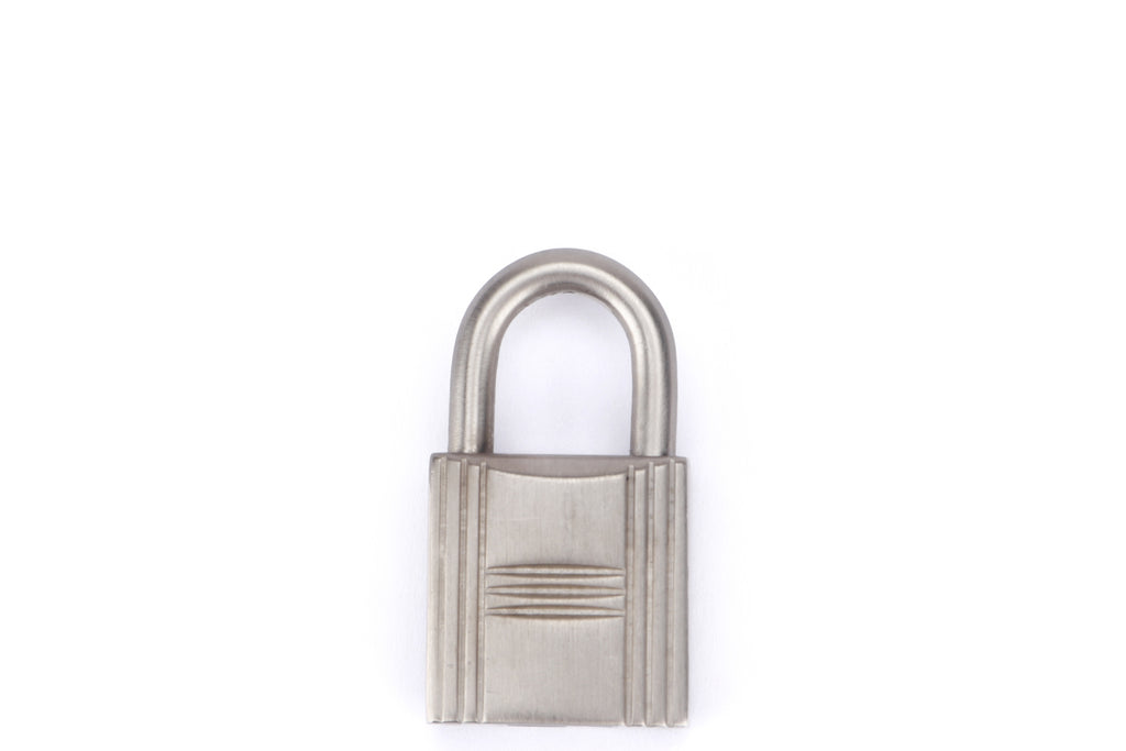 Authentic HERMES Padlock & 2 Keys Silver Tone Brass No.59 #S403063